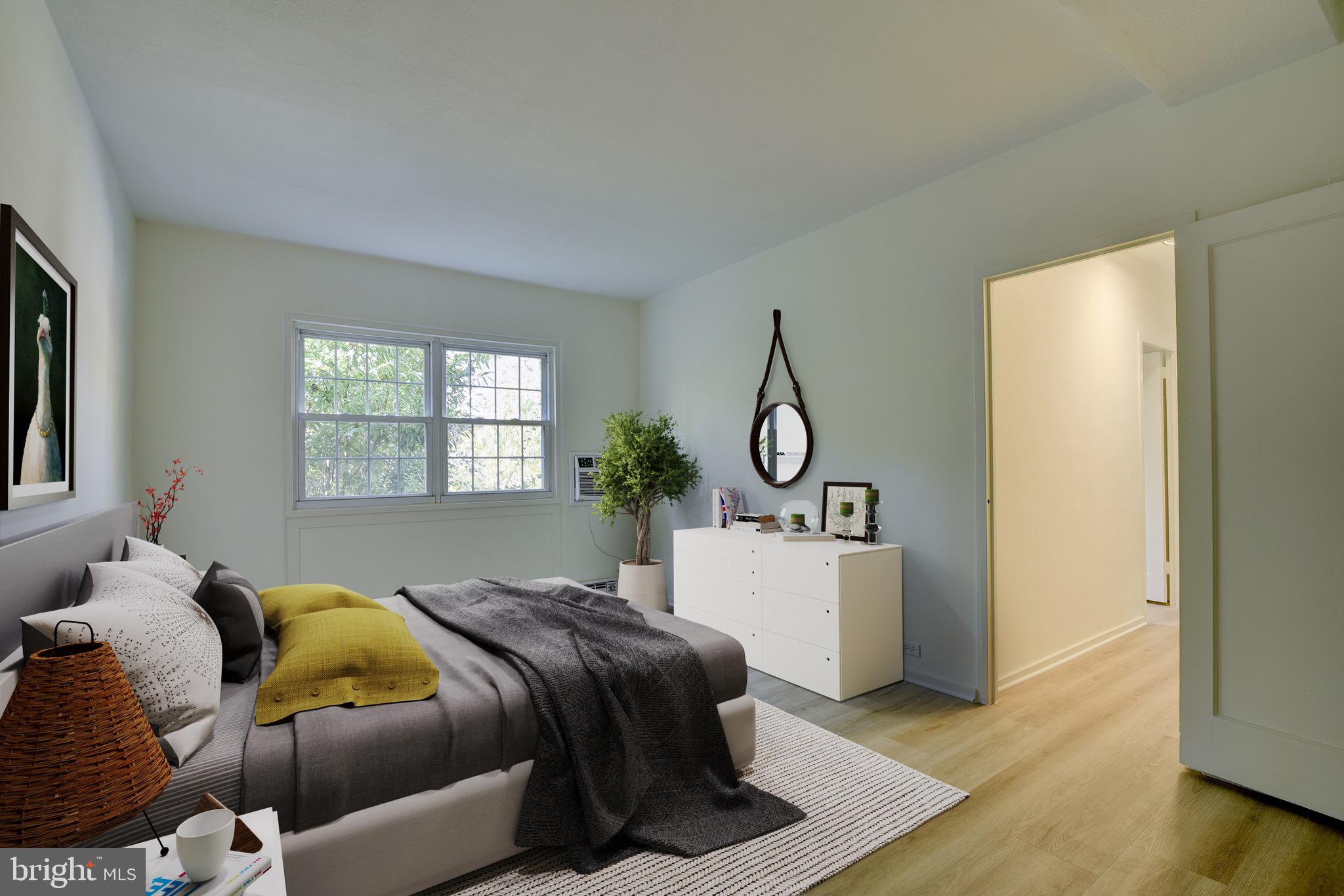 Primary bedroom with good closet space
