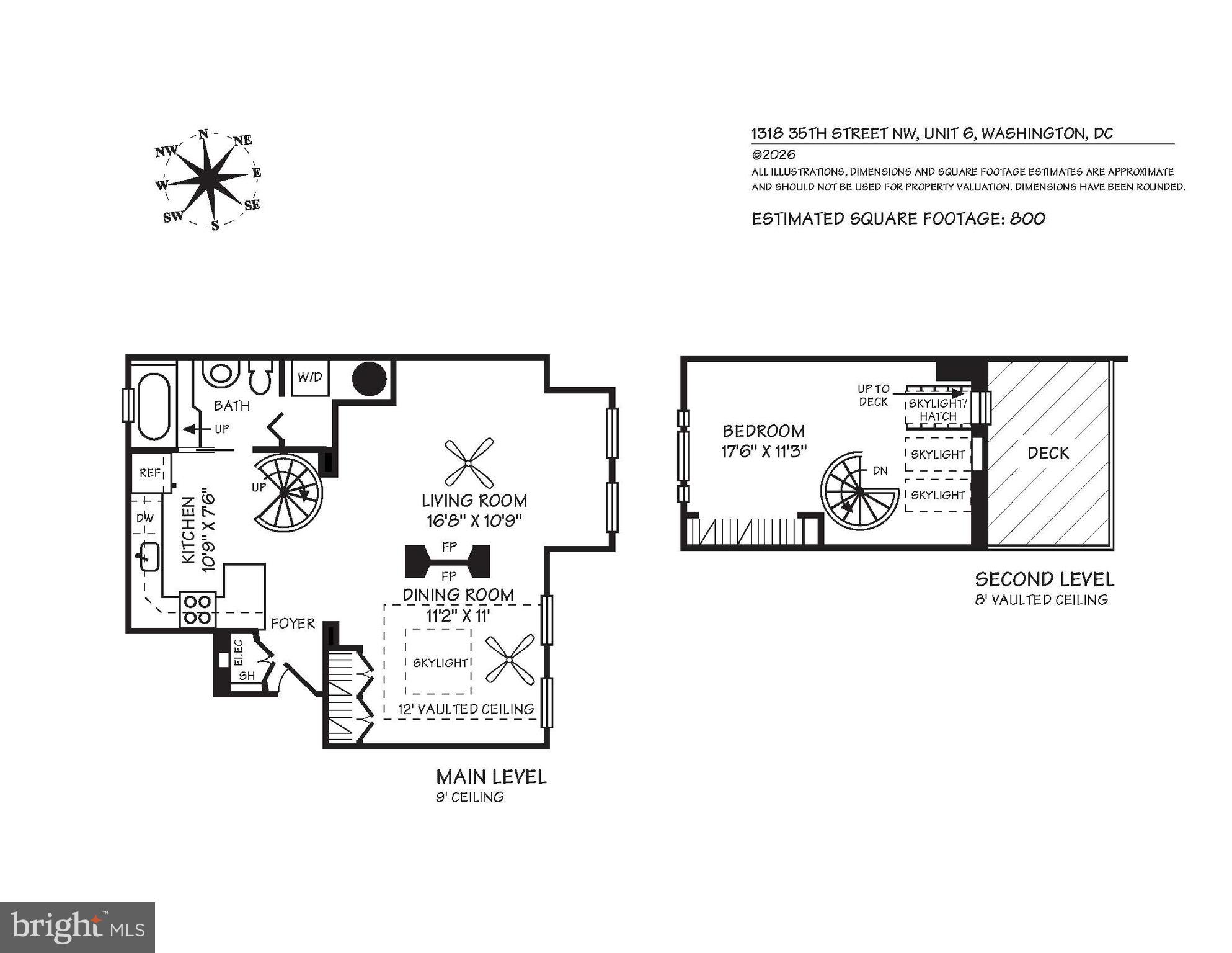 1318 35th Street Northwest, Unit 6 Washington, DC 20007 - Photo 13 of 13 Floorplan