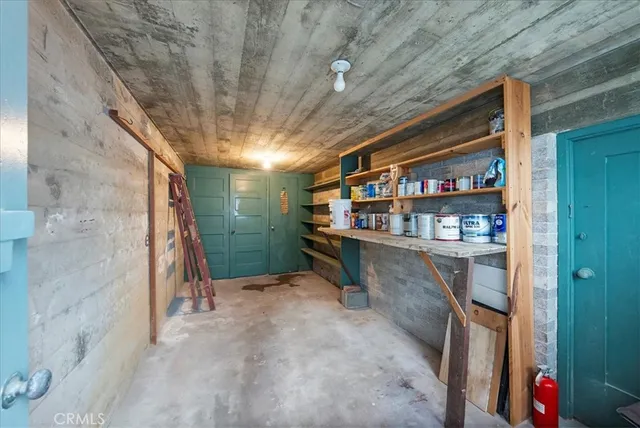 a view of storage and utility room