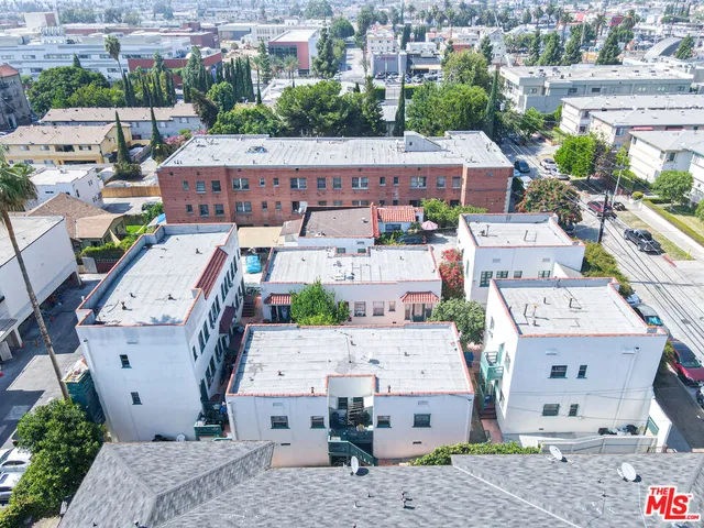 an aerial view of multiple house
