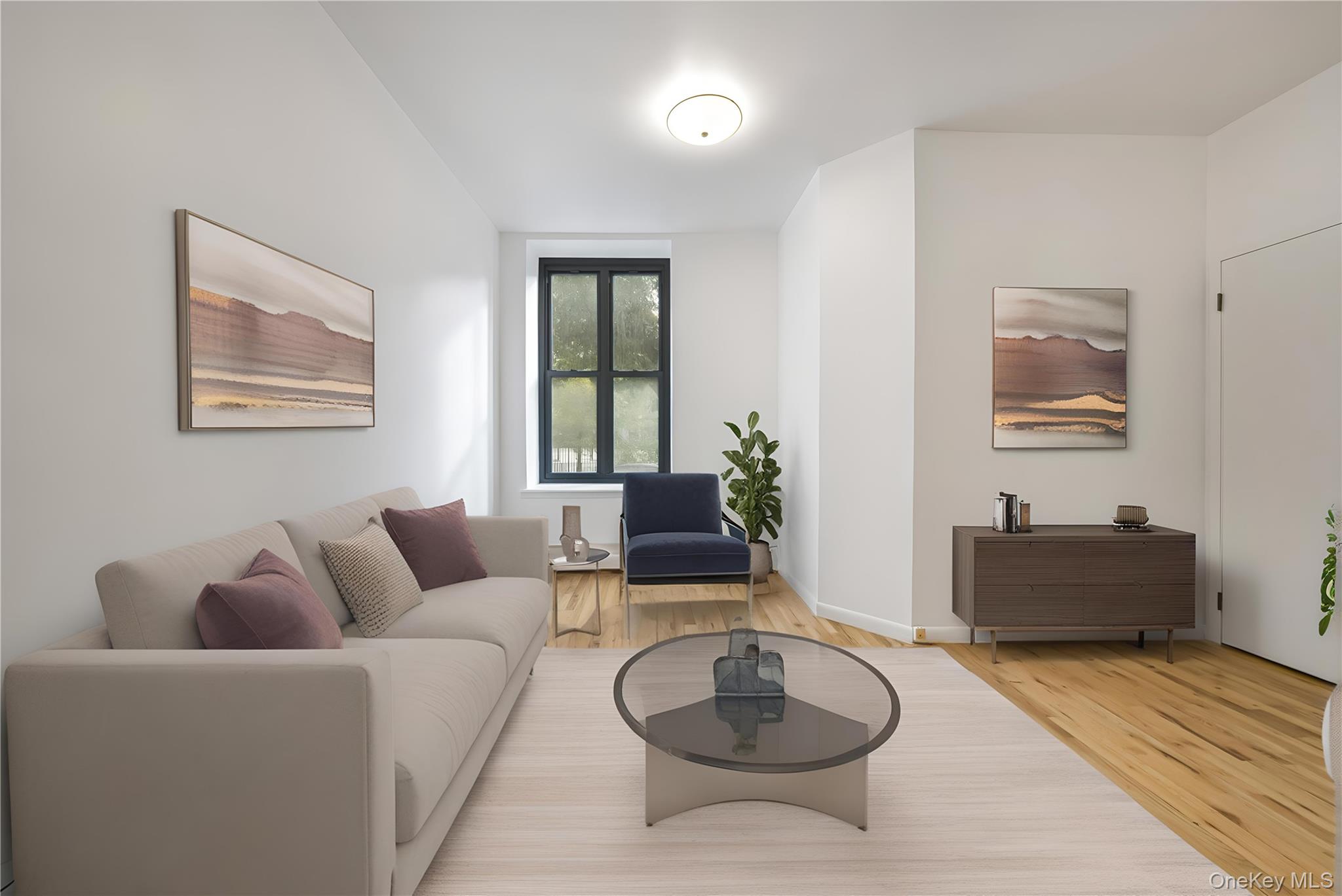 17 East 131st Street, Unit 1A Manhattan, NY 10037 - Photo 9 of 14 a living room with furniture and a rug