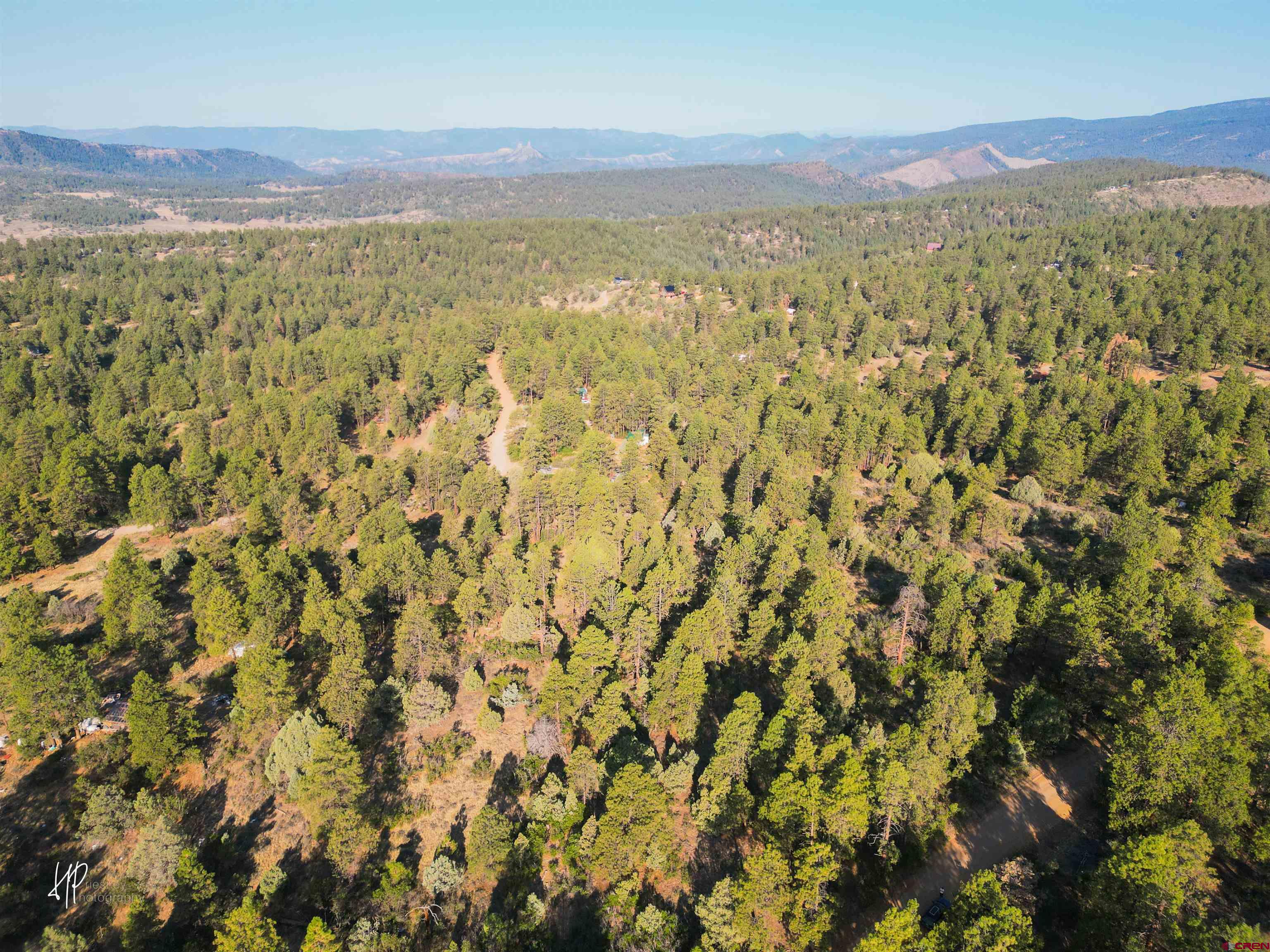 326 Justin's Road Pagosa Springs, CO 81147 - Photo 22 of 33 a view of a city with mountains in the background