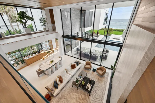 a view of a house with a ocean view