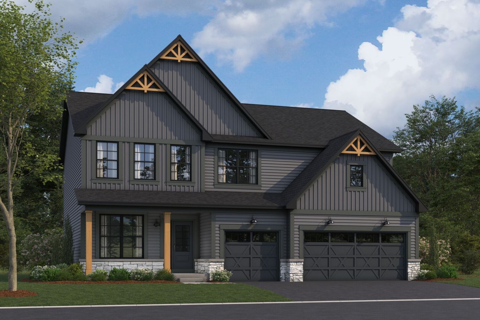 23211 West Teton Lane Plainfield, IL 60585 - Photo 1 of 30 a front view of a house with garden