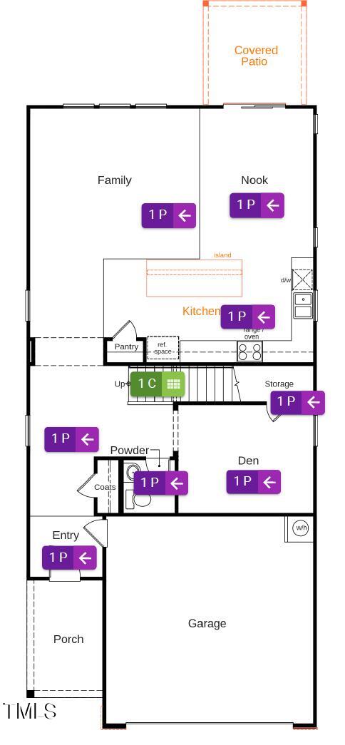 2717 Princess Tree Drive Raleigh, NC 27616 - Photo 2 of 8 irst floor diagram flooring