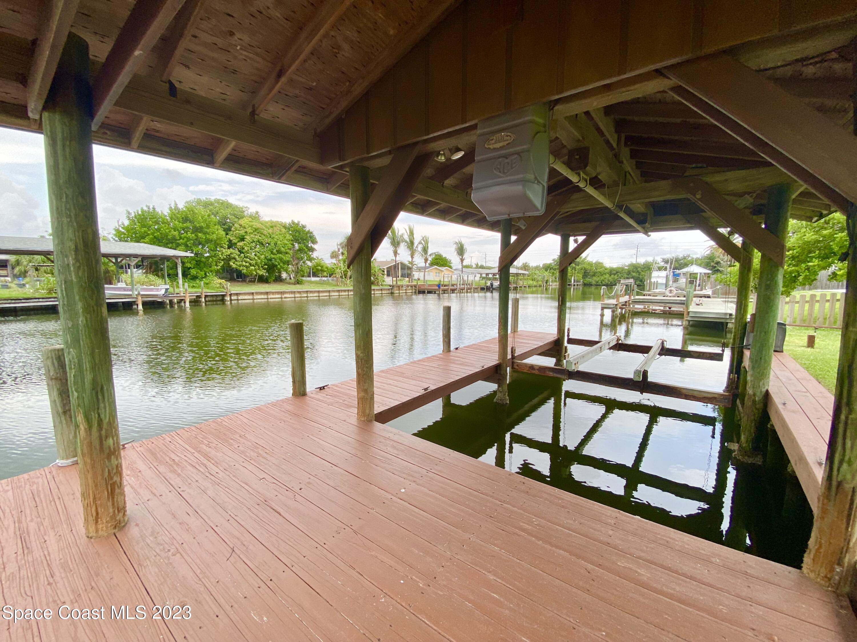 110 Deleon Road Cocoa Beach, FL 32931 - Photo 17 of 26 Covered Dock