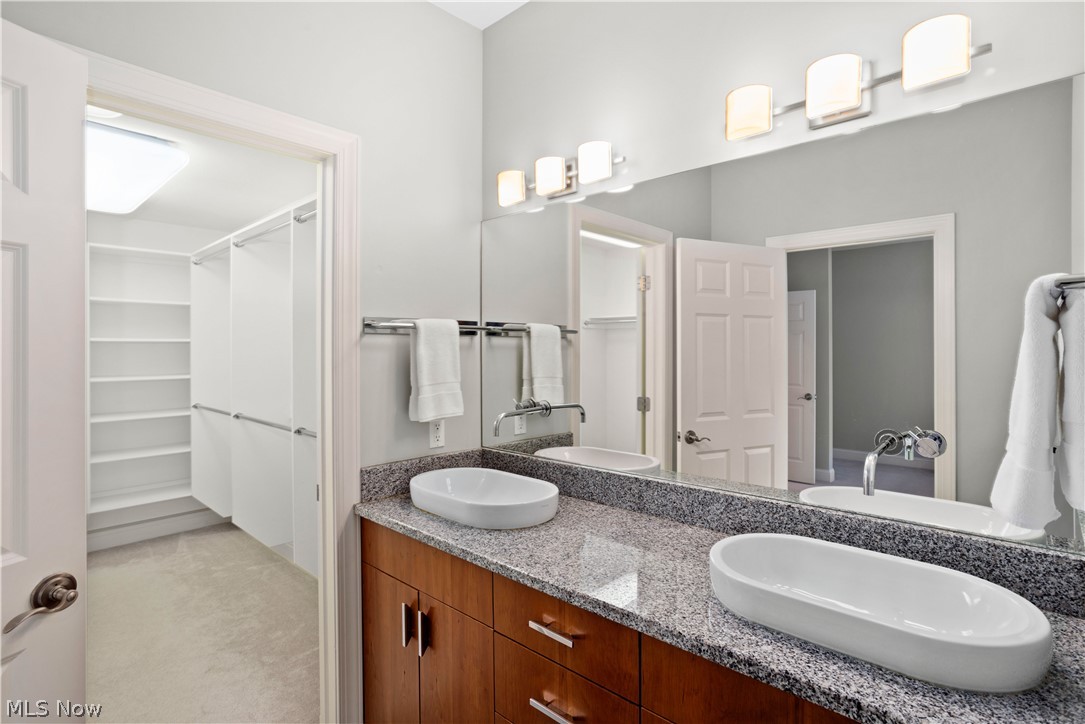 12480 Cedar Road, Unit 14 Cleveland, OH 44106 - Photo 17 of 35 Master bath. Dual sinks and heated floors