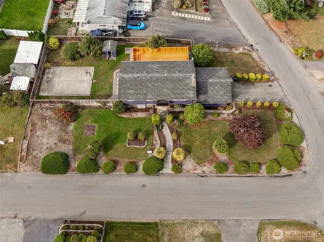 an aerial view of multiple house