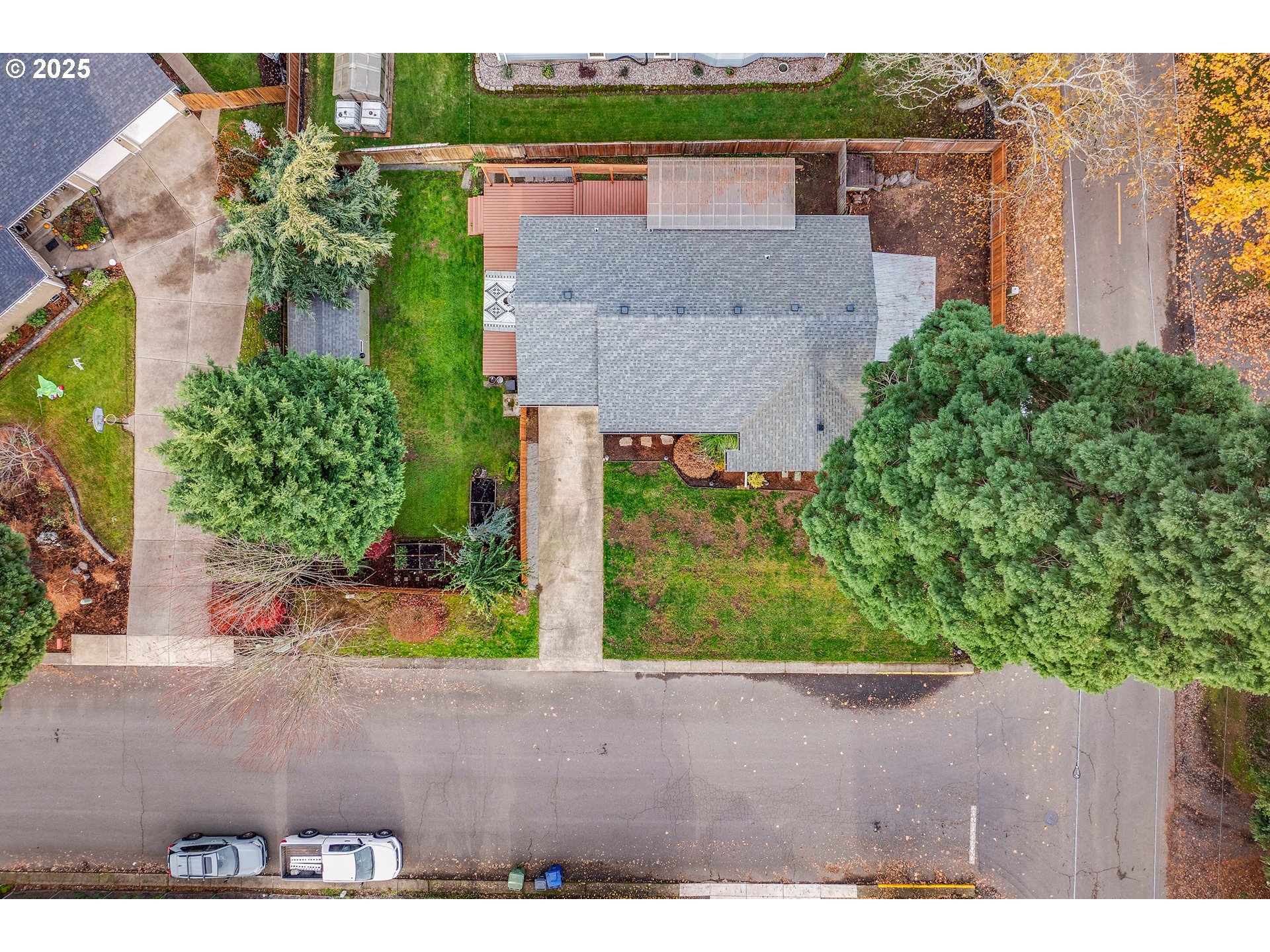 2389 F Street Hubbard, OR 97032 - Photo 33 of 34 an aerial view of a house with a yard basket ball court and outdoor seating