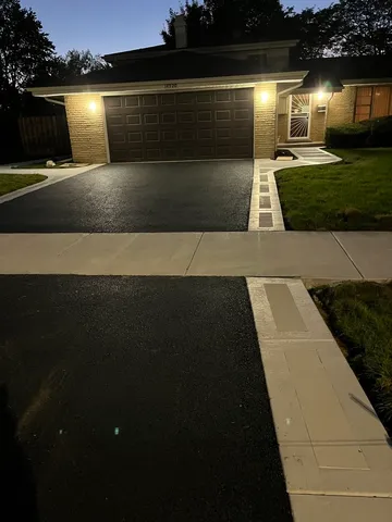 a view of backyard with seating space