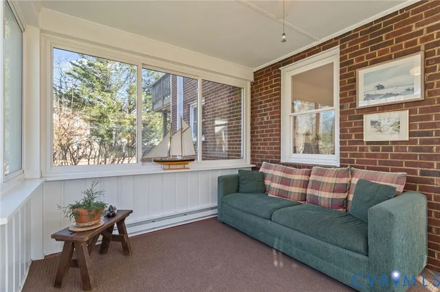 a view of a hallway with closet