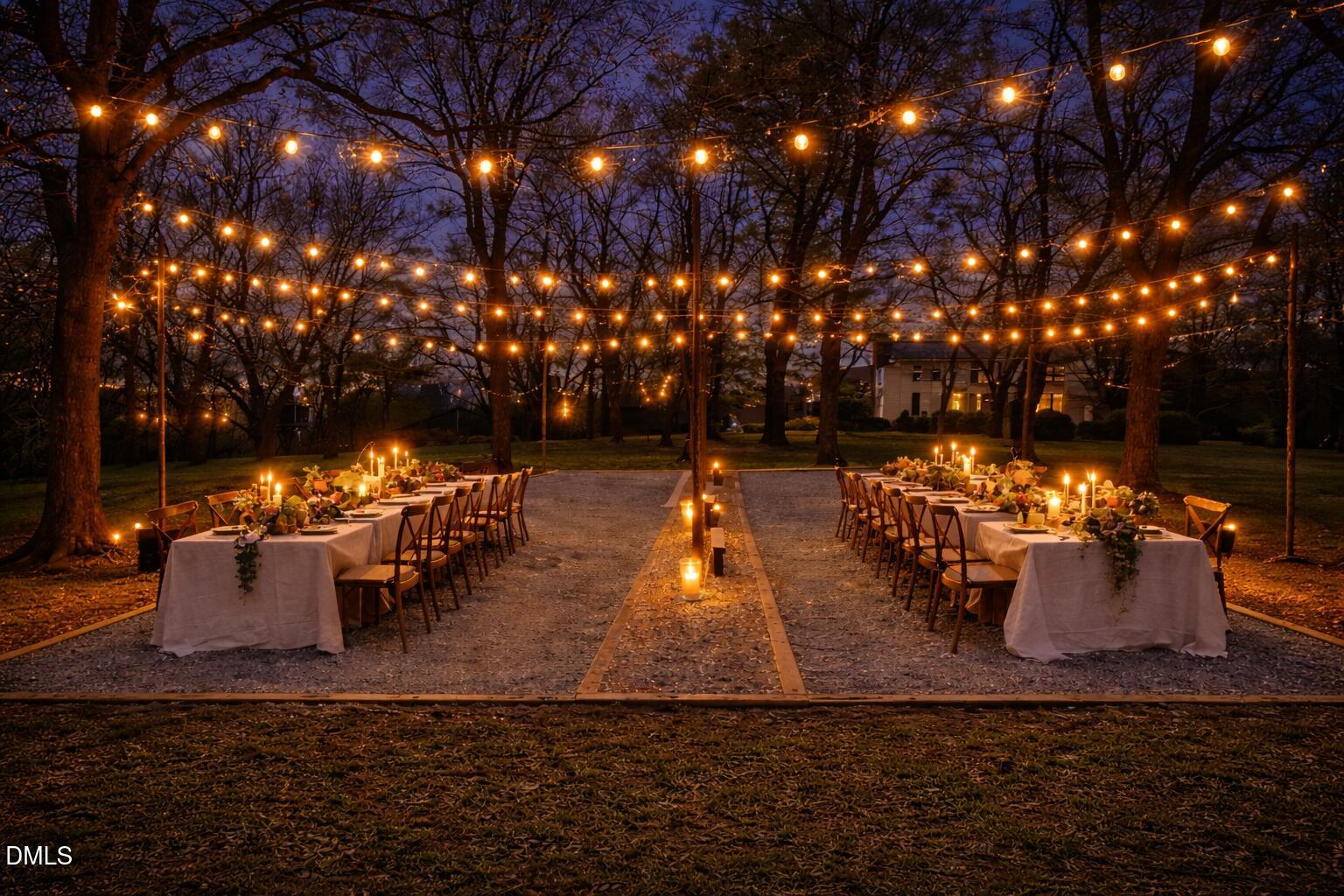6720 Mebane Oaks Road Mebane, NC 27302 - Photo 6 of 85 Enchanted dinner under glowing lights