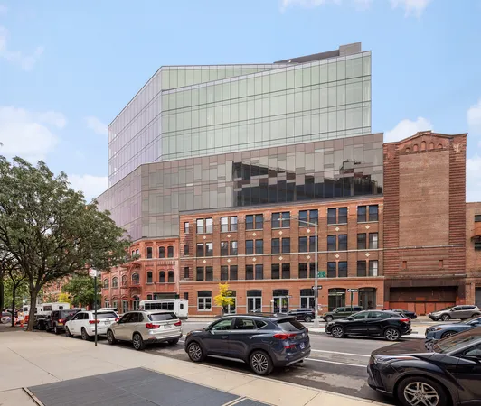 a car parked in front of a building