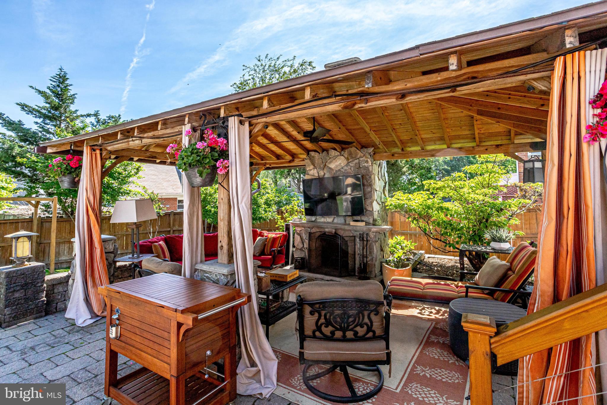 6904 Inverness Drive Springfield, VA 22150 - Photo 40 of 54 Gazebo with Wood Burning Fireplace