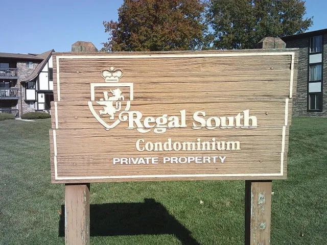 a view of outdoor space with sign board