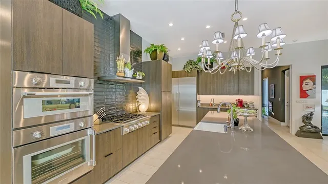 a living room with a couch and a walk in closet