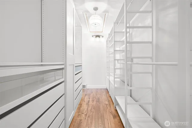 a view of a walk in closet