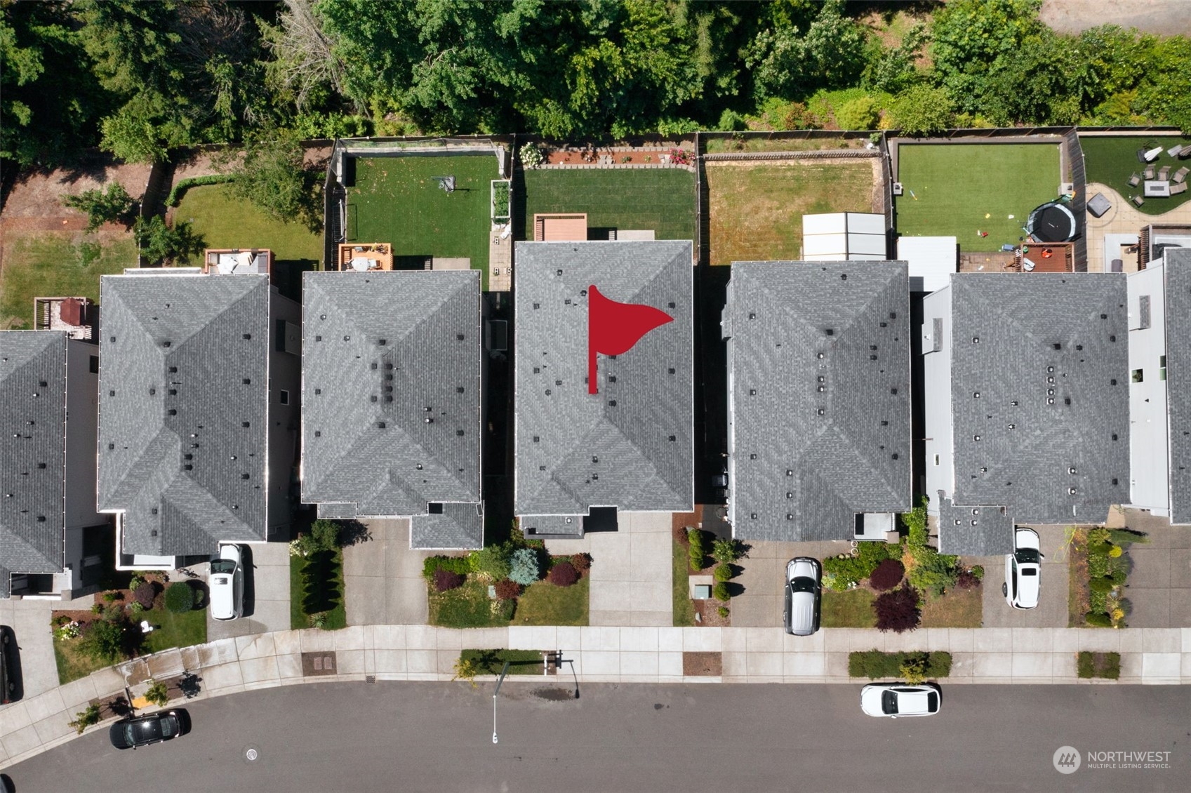 22622 41st Drive Southeast Bothell, WA 98021 - Photo 4 of 34 a aerial view of a house with a garden and a car park