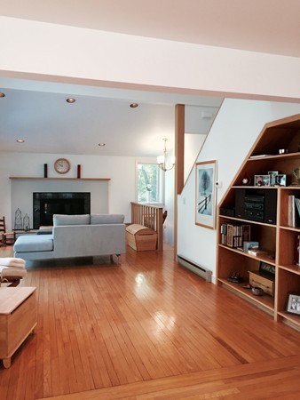 301 Montague Road Leverett, MA 01054 - Photo 13 of 30 a living room with furniture and a fireplace