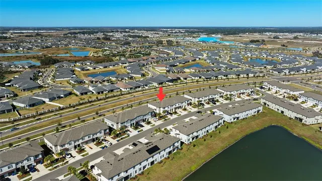 an aerial view of a city