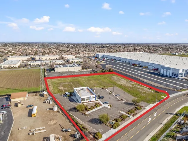 an aerial view of a city