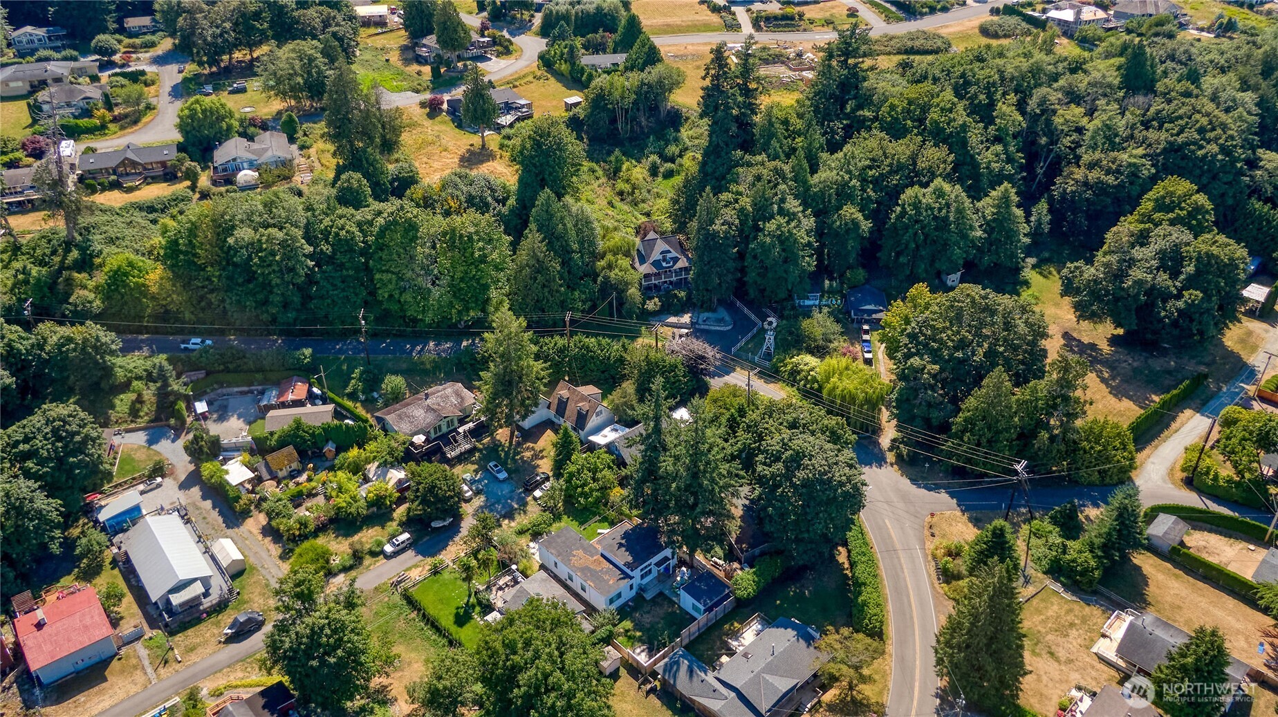 2145 Fir Street Point Roberts, WA 98281 - Photo 30 of 36 an aerial view of a houses with yard