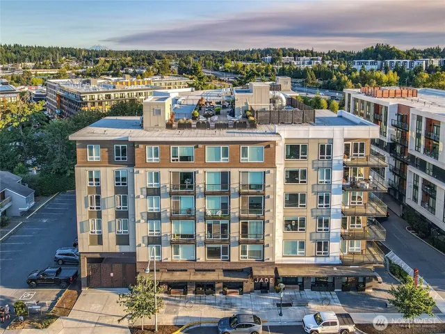 a view of a city that has tall buildings