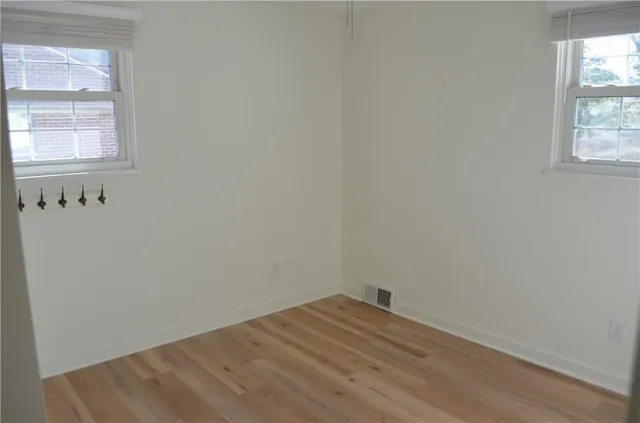 an empty room with a window