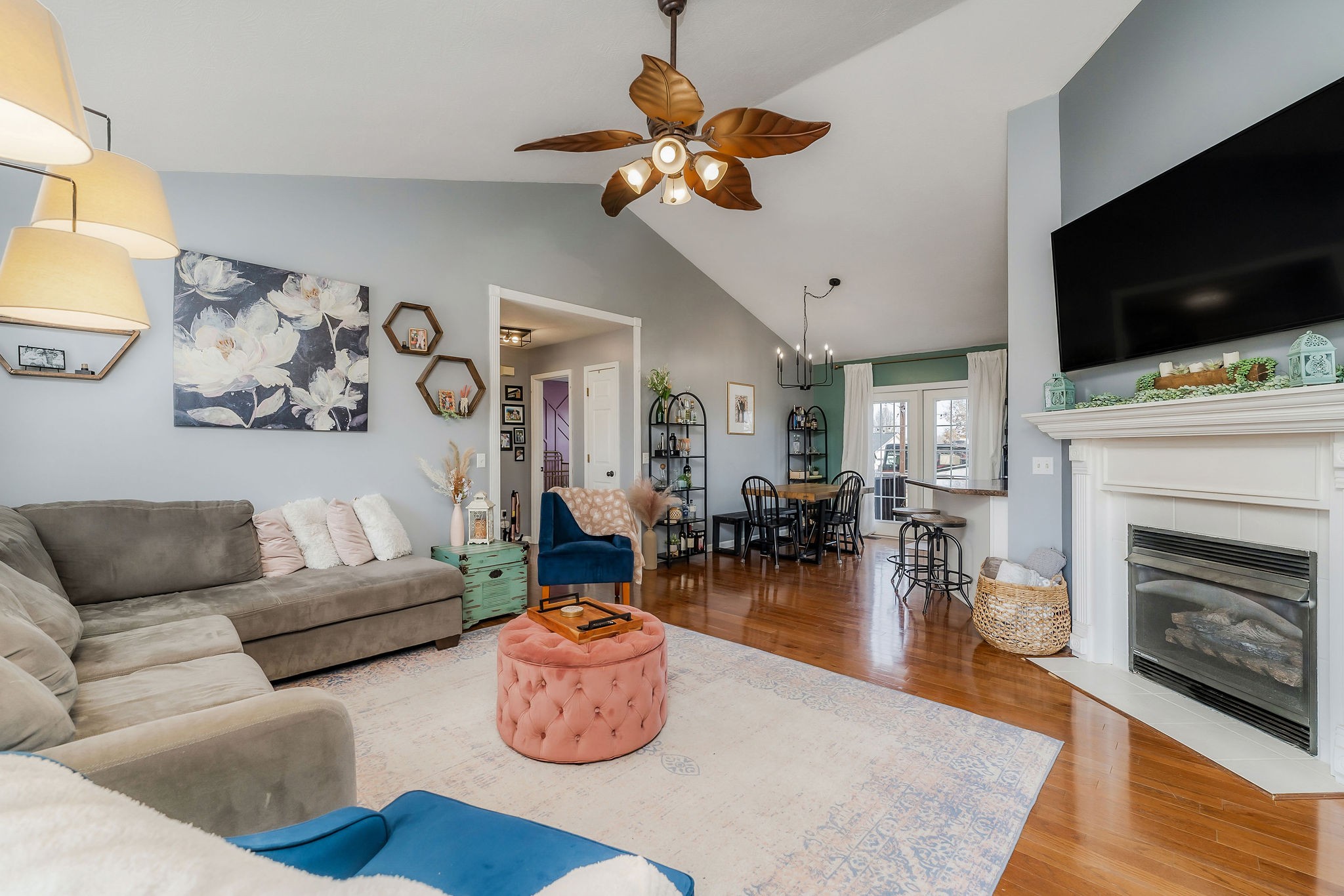 1630 Blackburn Fork Road Cookeville, TN 38501 - Photo 3 of 30 a living room with furniture fireplace and flat screen tv