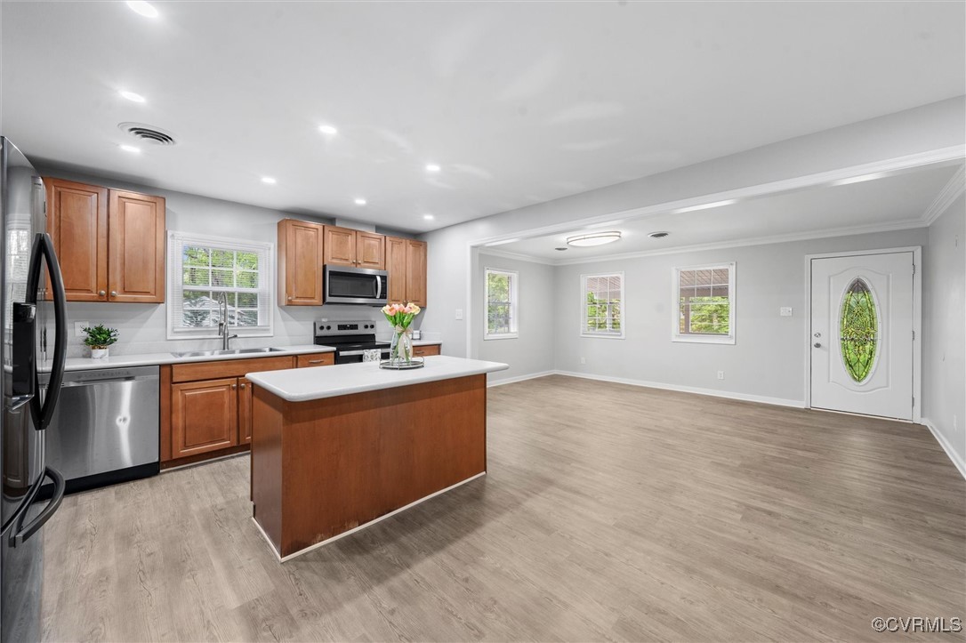 3425 Newbys Bridge Road Chesterfield, VA 23832 - Photo 11 of 49 Kitchen with stainless steel appliances, light cou