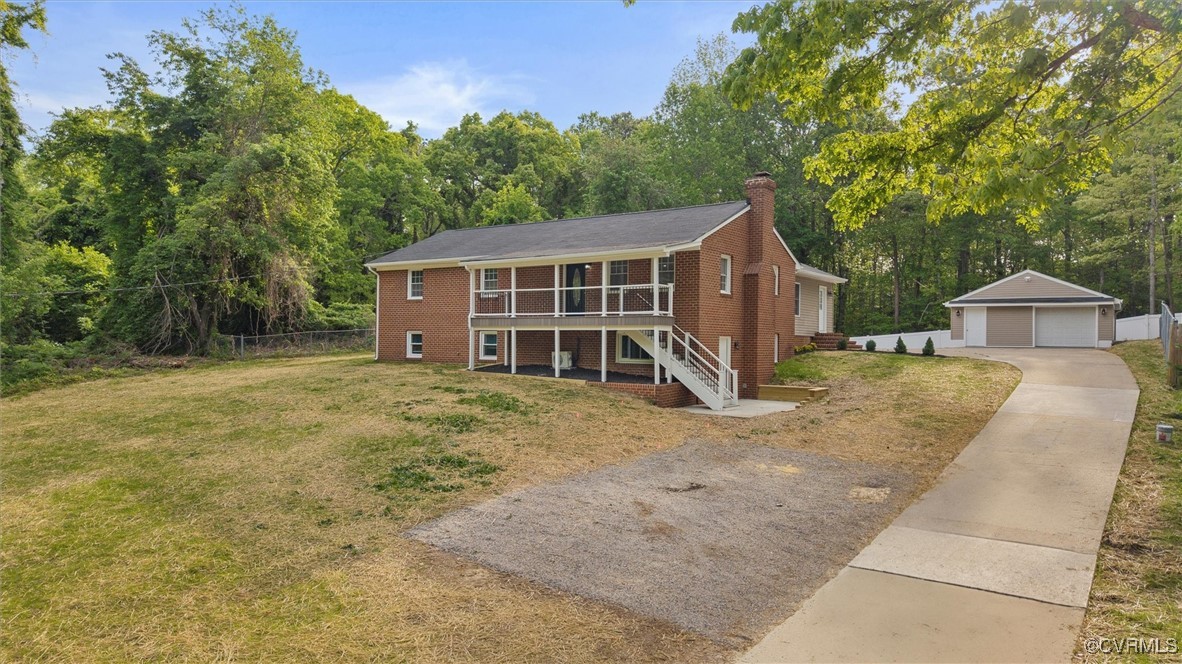 3425 Newbys Bridge Road Chesterfield, VA 23832 - Photo 2 of 49 View of front of house featuring a chimney, brick
