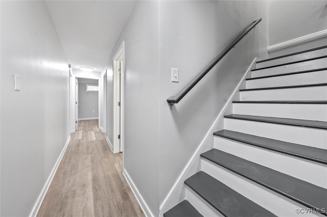 3425 Newbys Bridge Road Chesterfield, VA 23832 - Photo 22 of 49 Stairway with wood finished floors and baseboards