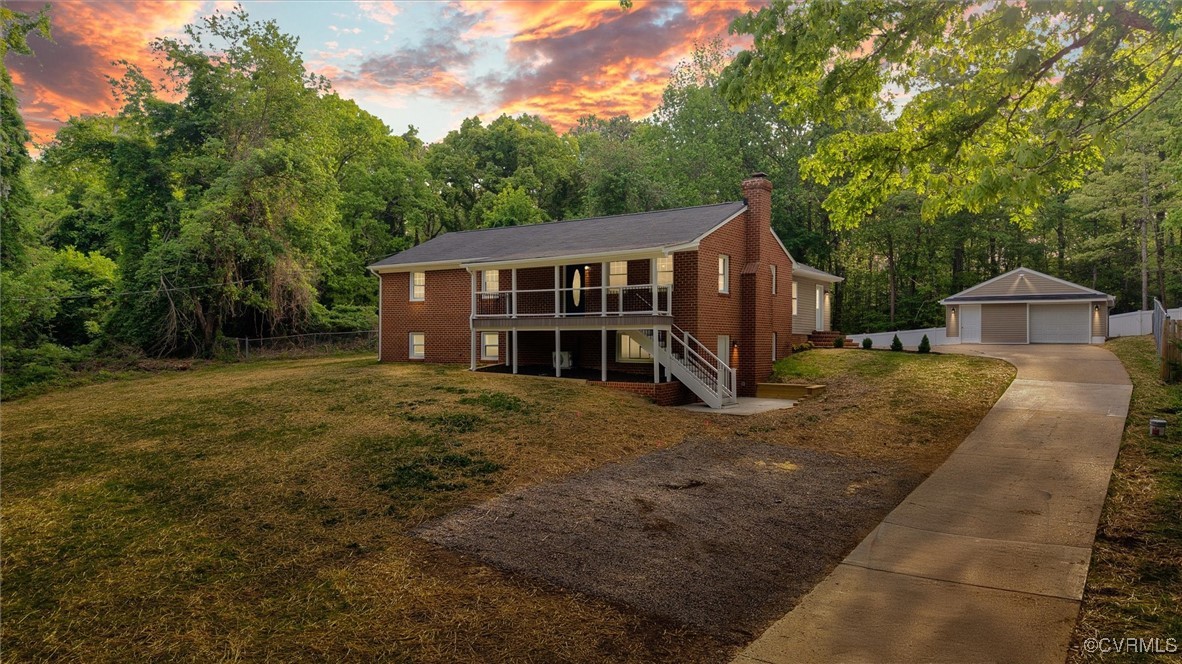 3425 Newbys Bridge Road Chesterfield, VA 23832 - Photo 47 of 49 View of front of house featuring a chimney, fence,