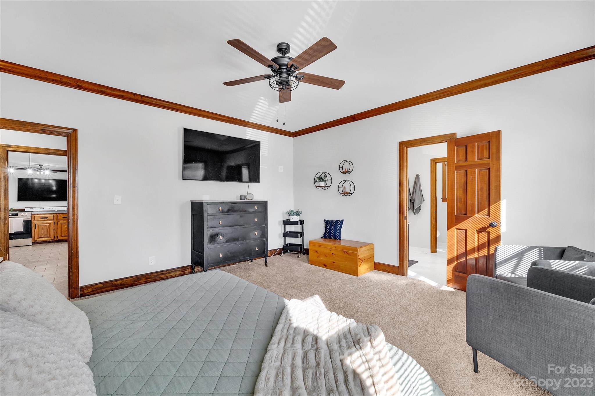 700 West Zion Church Road Shelby, NC 28150 - Photo 18 of 45 a bedroom with a bed and a television