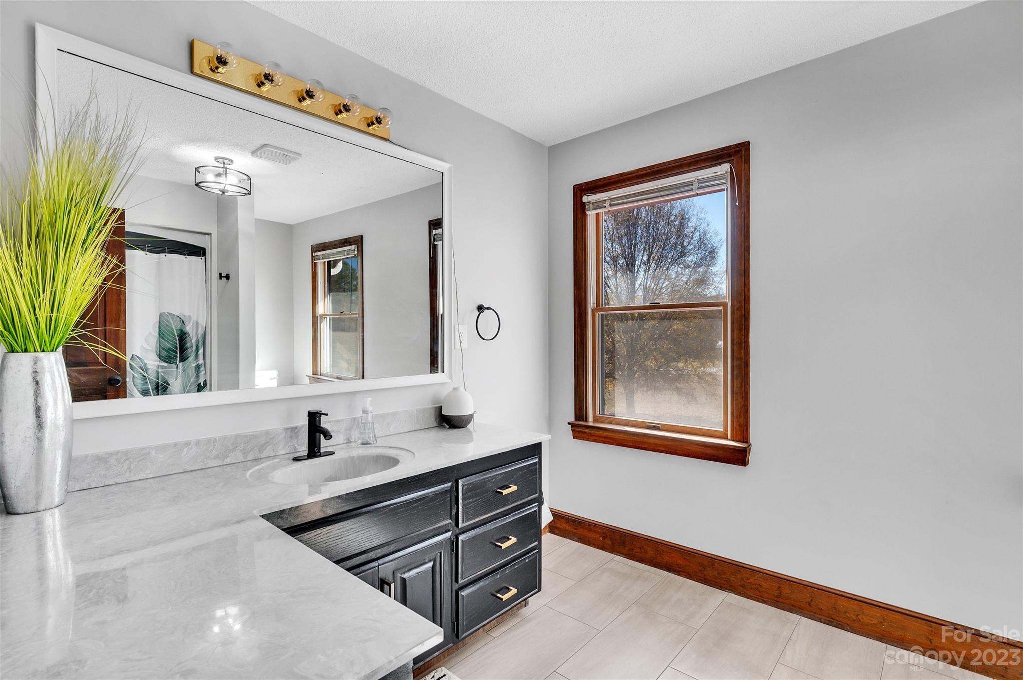 700 West Zion Church Road Shelby, NC 28150 - Photo 31 of 45 a bathroom with a sink a large mirror and a window