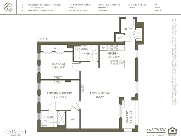 $1,155,000 | 625 New York Avenue, Unit 3E | Wingate