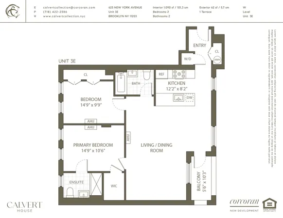 $1,095,000 | 625 New York Avenue, Unit 3E | Wingate