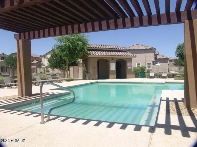 a view of a lake with a house
