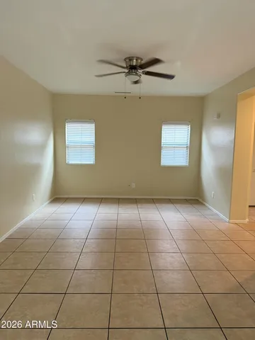 an empty room with a window