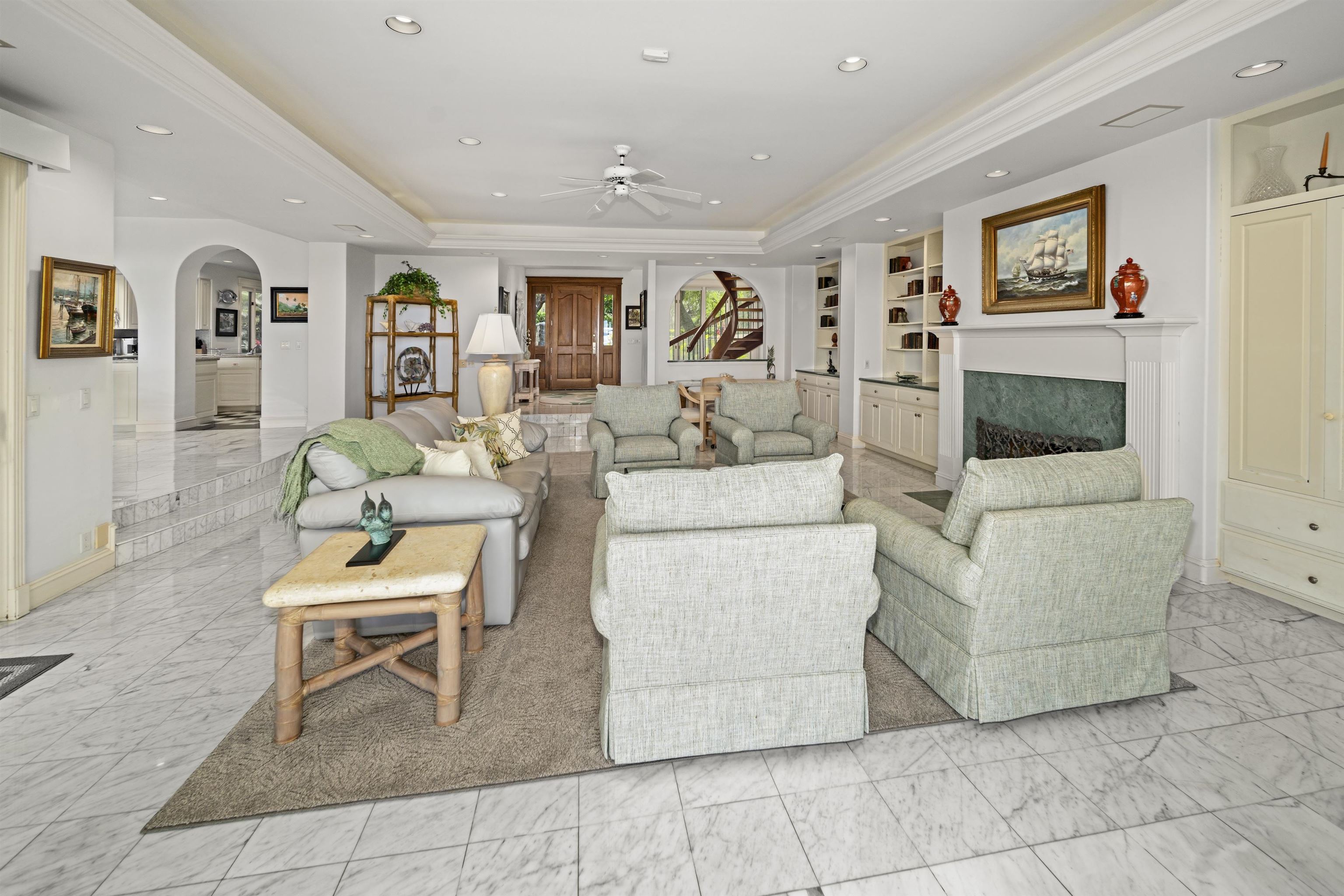212 Crestview Road Lahaina, HI 96761 - Photo 11 of 50 a living room with furniture and a rug
