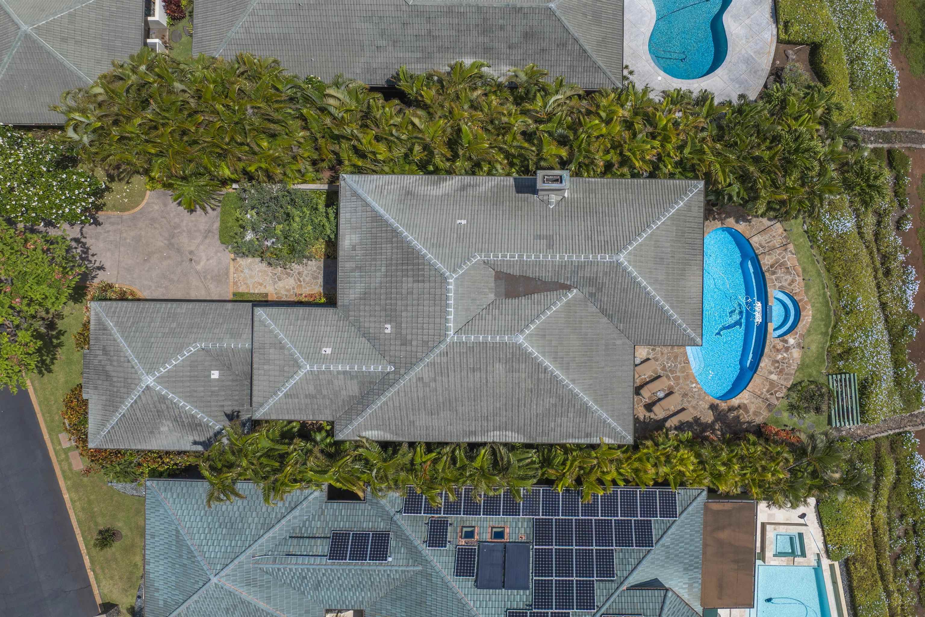 212 Crestview Road Lahaina, HI 96761 - Photo 48 of 50 an aerial view of a house with a swimming pool