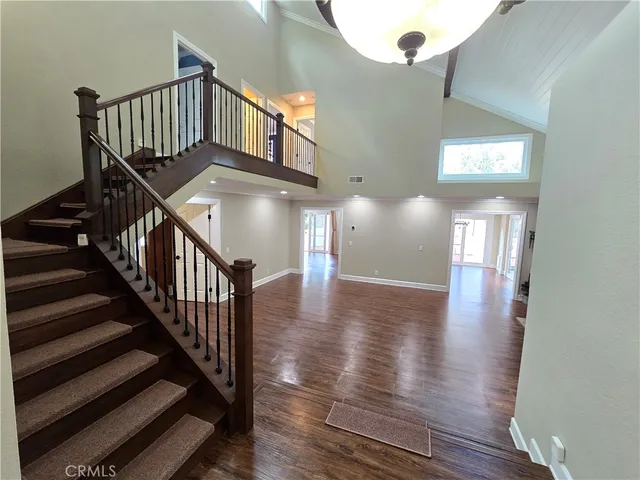 a view interior of a house with wooden floor