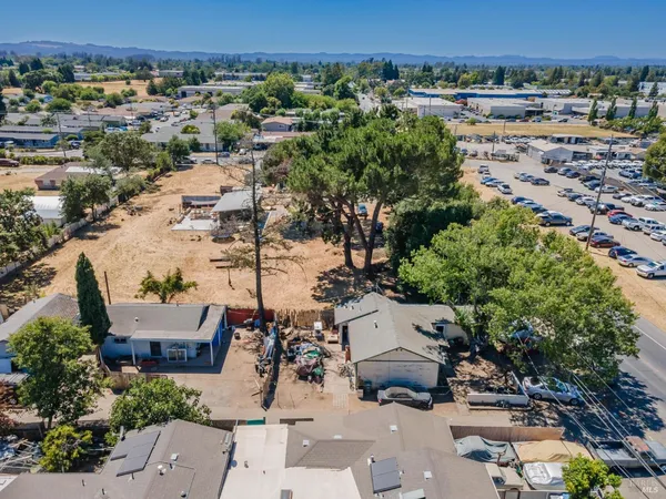 an aerial view of multiple house