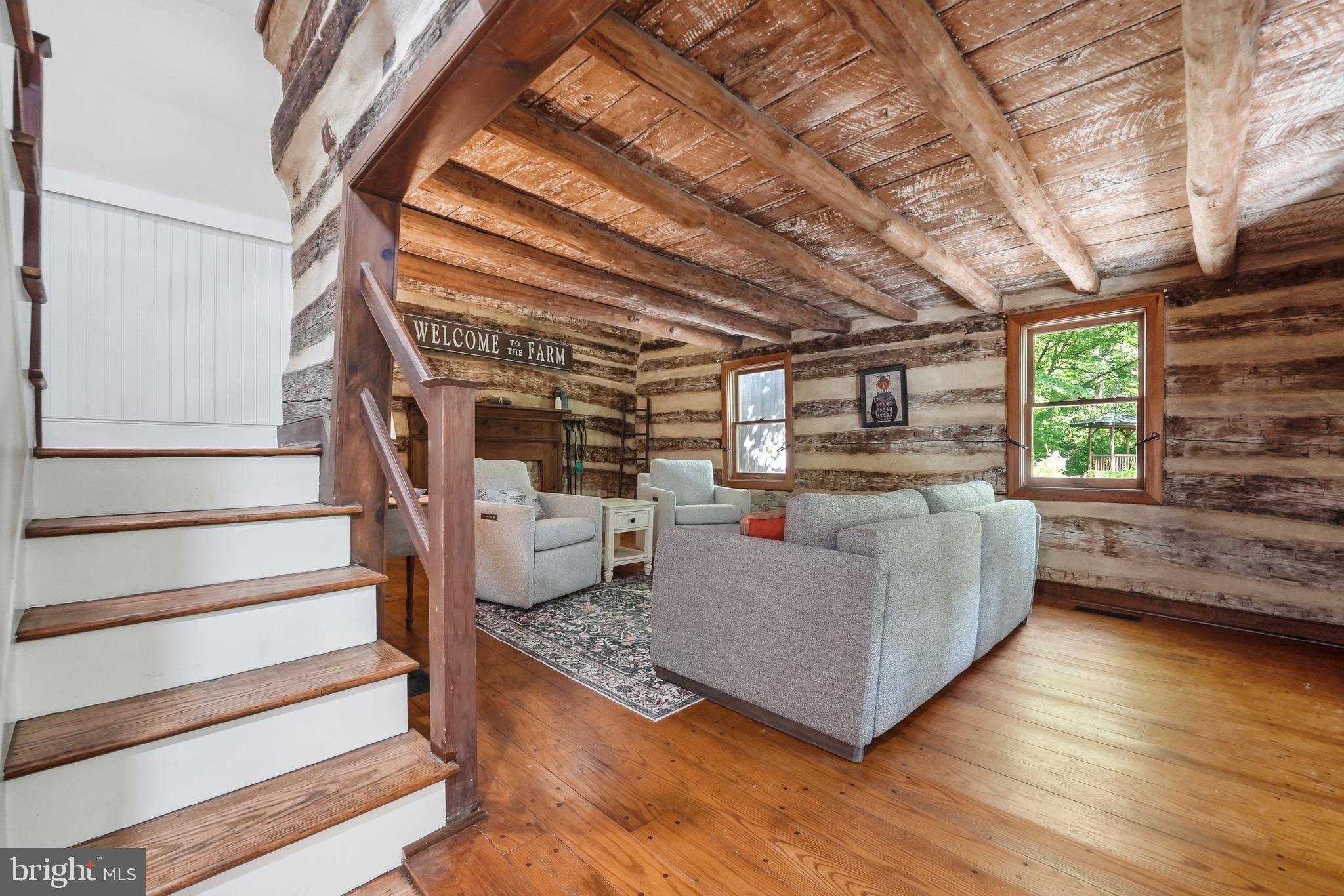 10 Ashby Road Sperryville, VA 22740 - Photo 26 of 70 Log cabin portion of the main house
