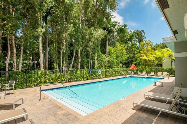 a view of outdoor space yard swimming pool and furniture