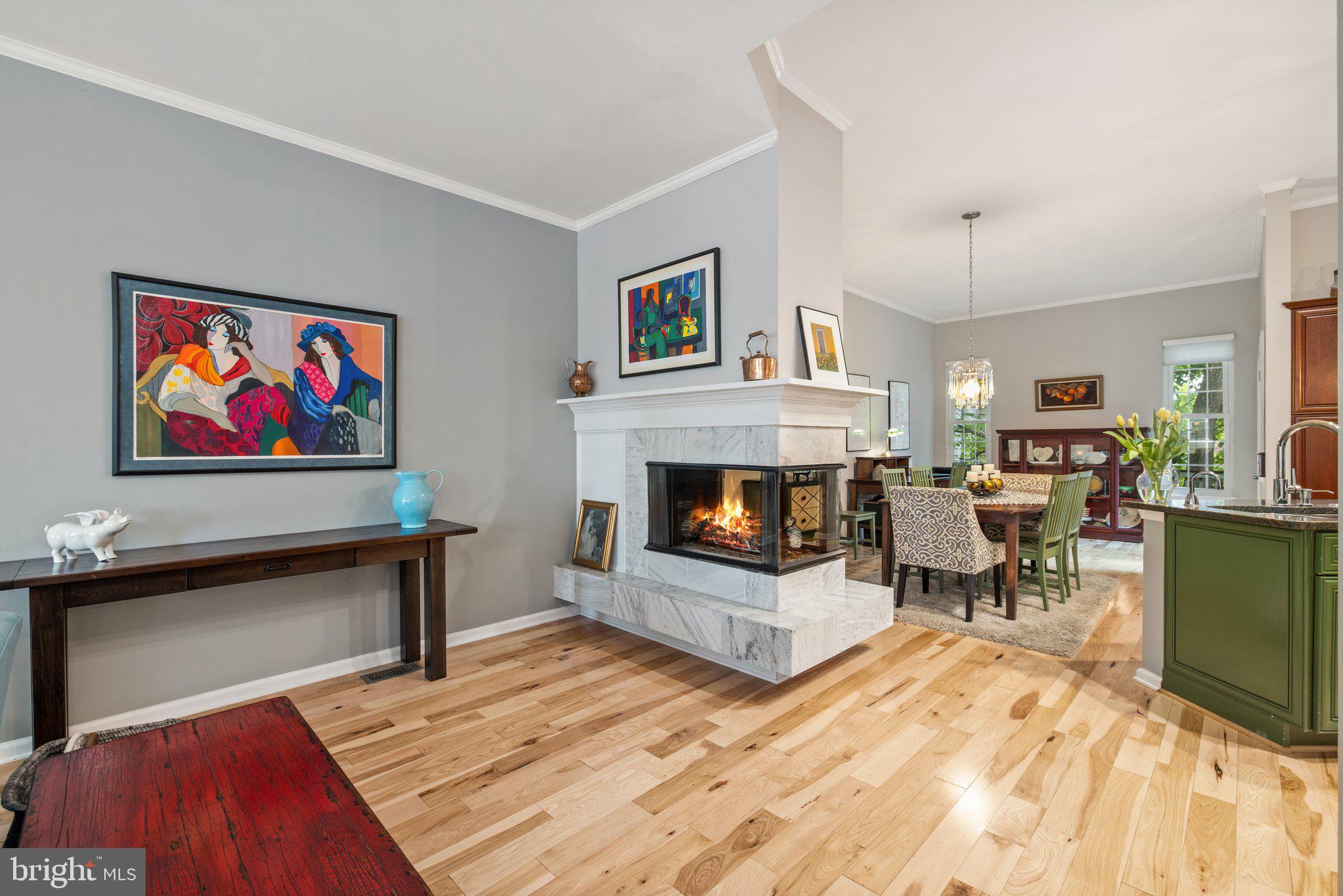 20546 Fairchild Terrace Sterling, VA 20165 - Photo 15 of 66 3 Sided Fireplace between Dining and Living Room