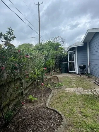 a backyard of a house