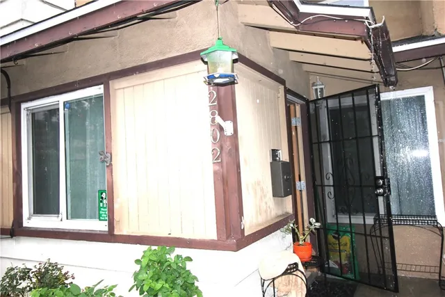 a view of a door of the house