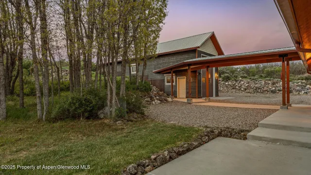 a car parked in front of a house