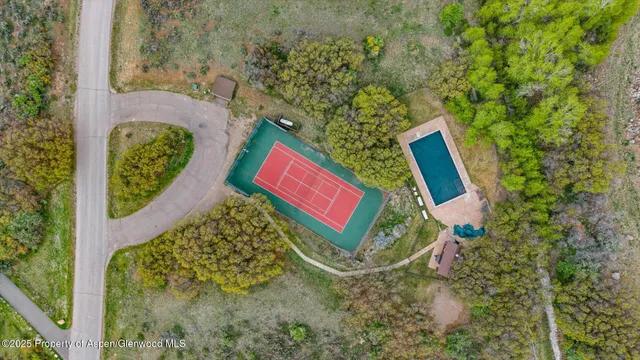 a view of a patio with table and chairs and potted plants